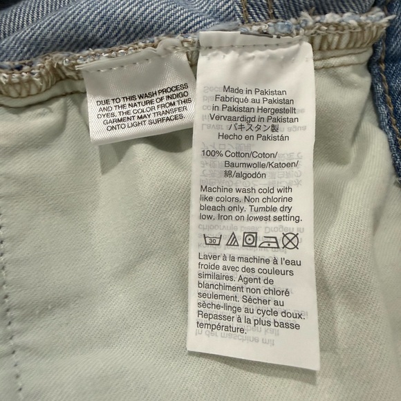 Madewell /Women’s Light Blue Distressed Straight Leg Jeans/ THE MOMJEAN /Size 27 - Picture 11 of 14